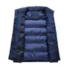 Mode Winter Mens Vest Solid Ärmlös Bomull-Padded Hommes Veste Casual Slim Tjock Varm Outwear Bekväm Outwear 6XL 210524