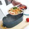 Multi-layer bento box Japanese Style Portable Outdoor 304 Stainless Steel thermal lunch box for kids With Compartment food boxs 211108