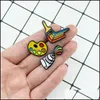 Pins Brooches Jewelry Palette Paint Pigment Brush Rainbow Enamel Decoration Special Pins Cartoon Lapel Denim Badge Gift For Kids Drop Deliv