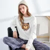 Kvinnors hoodies tröjor 2022 vinterlång ärm tröja kawaii kläder för flickor anime topp björntryck överdimensionerad jul trackover