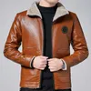 Hommes hiver vestes en cuir automne et hiver manteau de fourrure avec polaire chaud fourrure Pu veste motard chaud cuir CSL559 4XL 211124