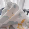 Couvertures emmaillotant doux bambou coton bébé mousseline Wrap infantile literie couverture