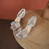 Slide Sandalo da donna Fashion MACH Sandali firmati Pelle italiana Diamond Tacchi alti Scarpe da donna di lusso 8cm 34-40 Taglia