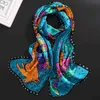 6mm 100% ren halsduk designer katt sjal foulard kvinnor lång naturlig silke wraps digitalt tryck pashmina hijab lyx varumärke 2020