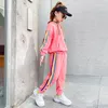 Ensembles de vêtements Mode Vêtements pour enfants Vêtements de sport pour filles 4 5 6 7 8 9 10 11 12 13 ans Survêtement Printemps Automne Hoodies Pantalons de survêtement Tenues