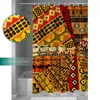 シャワーカーテンウォームトゥールカーテン南アフリカの伝統的なエスニックスタイル特別な長いファブリックバスルームの装飾セット