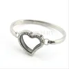 silver heart locket bracelet