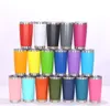 New fashion 20oz Drinking cup Tumbler with Lid Stainless Steel Wine Glass Vacuum Insulated cup Travel 18color