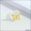 Cluster Rings Jewelry European Tide Brand Exaggerated Resin Ring Colorf Butterfly Acrylic Scenic Spot Souvenir Drop Delivery 2021 Hyhml