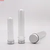 30ML 40ML 100ML 50pcs Excellents Tubes à essai transparents en plastique bouchon en aluminium bouteilles vides sel de bain bouteilles de bonbons bonne quantité