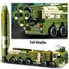 Stadt WW2 Ballistische Rakete Lkw Modell Ziegel Militär Schlacht Armee Auto Fahrzeug Bausteine Figuren Spielzeug Für Kinder Kinder X0902