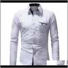 Vestuário vestuário entrega 2021 moda macho mangas compridas tops bolinhas camisa casual mens vestido camisas slim xxxl j6eyb