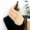 Winter Faux Fur Collar Casaco Luxo Mulheres Scarf Quente Soft Shawl Chave Decoração de Pele para Jaquetas Multi Cor Feminino Cachecóis Feminino H0923