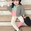 Humor Bear 2Pcs Autunno Neonata Vestiti Abbigliamento per ragazza Set Carino manica lunga Top + Pantaloni Suit Kids Girl Splice Abbigliamento per bambini X0902