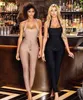 Women Sexy Designer Halter Nude Black Bandage Jumpsuit Bodycon High Street Celebrity Skinny Party Rompers 210527