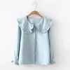 HSA Spring Vintage Cotton Shirt Kvinnliga överdimensionerade kvinnors långärmade flickor Blus Fall Plus Size Women Bluses White Femme BL 210716