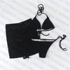 Бикини мода сексуальные женские купальники Горячая продажа купальников Бесплатная доставка Жаккард с тремя штуками бархатный купальный костюм дама плавательная юбка