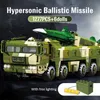 Stad ww2 ballistische raket vrachtwagens model bakstenen militaire strijd leger auto voertuig bouwstenen figuren speelgoed voor kinderen kinderen x0902