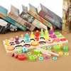 3 in 1 Building Blocks Wooden Intelligent Development Shape Cognition Jigsaw Puzzle Early Education Puzzle Toy for Childrens