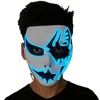 LED Light Up Halloween Luminous Glowing Dance Party Mask Scary Cosplay Horror Neon El Wire Masken 3 Beleuchtungsmodi Festival Lieferungen JY0728