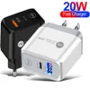 20W 25W Type c fast charger 18W QC3.0 USB C Power Adapter PD Wall chargers For Iphone 15 14 11 12 Samsung s10 s20 s21 Android phone pc
