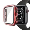 Capa protetor de tela de diamante de cristal para Apple Watch Iwatch 44mm 40mm série 6/5/4 / SE Ultra-fino capa completa capa protetora