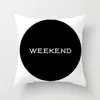 Cuscino/cuscino decorativo SLSHLYJ Nordic in bianco e nero lettera di copertura cuscino per divano stampa geometrica fodere in peluche decorative