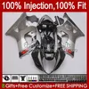 Body Injectievorm voor Suzuki GSXR-750 GSXR 750CC 600CC 750 600 cc 2004 2005 43NO.2 GSXR600 GSXR750 K4 04 05 GSXR-600 GSX-R750 2004-2005 OEM Fairing Kit Silvery Gray