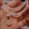 Bangle Armbanden Sieraden Een paar Natuurlijke Witte Chalcedony Jade Agate Armband voor Dames DROP LEVERING 2021 C7BQJ