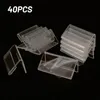 40pcs 2x4cm Acrylic Sign Display Stand Price Of Business Card Label Case Lipstick Organizer Storage Frames