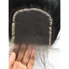 Indian Human Hair 6x6 5x5 HD Lace Closure Baby Hairs 1822 cal naturalny kolor jedwabisty prosty 5147639