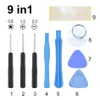 Open Ferramentas Kit 9 em 1 Conjunto de ferramentas de desejo com adesivo adesivo Peloobe Screwdriver para iPhone 5 5g ferramenta de reparo 100sets / lote