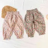 Spring Summer Kids Baby Girls Floral Pants Children's Clothing Anti-mosquito Pant Children Bloomers 210429