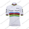 White World Quick Step Cycling Jersey Set Race Kleding Racefiets Pak Fiets Bib Shorts Maillot Cyclisme Racing Sets