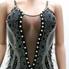 Casual Dresses Rhinestone Sparkly Födelsedag Klänning För Kvinnor Sexig Glitter Långärmad Mini Night Club Party Celebrity Bodycon Bandage