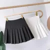 Women Summer Mini Skirt VD1826 Japan School Student Black White Sexy Pleated Tennis Skirts