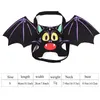 Cartoon Bat Halloween Pet Dog Costumes Vampire Black Cute Fancy Dress Up Cat Costume Drop