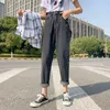 Straight Jeans Women's Latest Autumn Loose Thin Wide Legs Retro Nine Points Turnip Harem Pants Fashion Wild 210423