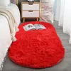 Carpets Oval Soft Silk Wool Carpet Modern Home Decor Living Room Sofa Coffee Table Floor Rug Girl Bedroom Foot Mat Plush Balcony Cushion