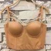 P18夏の女性の基本的な滑らかなスパンデックス腕時計ブラレットBustier Bra Plusサイズレディースコットントリミングトップ210527