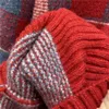 Qooth Jumper Women Checked Crochet Top Knitwear O-neck Long Sleeve Plaid Pullover Sweaters Women Jumper QT411 210518