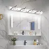 Vägglampa LED Badrumspegel för hem dekorativa speglar Makeup Inomhus Enkelt rum Vanity Light Rostfritt stål Skåp