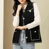 Spring Women Vest Faux Mink Fur Luxurious SingleBreasted Waistcoat Knitted Sweater Sleeveless Oversized Jacket C260 211109