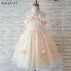 feathered little girl dresses