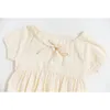 夏の乳児のための純粋な綿の通気性クロールスーツのための純粋な綿の通気性のクローリングスーツのための女の子の服ロンパース210429