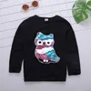 Spring Cotton Kids Girls T Shirt Tops Tees Casual Fashion Long Sleeve Change Color Sequin Tshirt Children Clothing Girl 2107138935305