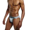 Jockmail Brand Sexy męska Bielizna Brands Mężczyźni Bawełna Miękkie Wysokie Stretch Bikini Gejem Solid Solid Gray Color Niski Wzrost Majtki P0812