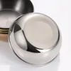 Stainless Steel Seasoning Sauce Dish Food Dipping Bowls Round Seasoning Tray Sushi Vinegar Soy Saucer Appetizer Plates RRD7499