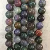 Genuine Undyed 6/8 / 10mm India Jaspers Original Poder Cura Roxo Verde Verde Natural Stone Agates Beads DIY Pulseira