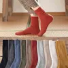 10 Pairs/set Cotton Women Socks Solid Colors Black White Yellow Blue Spring Summer Autumn Thin Breathable Harajuku Crew Style 211204